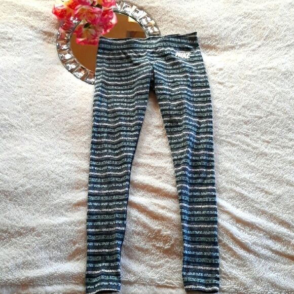 Nike Striped Leggings Athletic Pants S - Picture 1 of 6